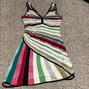 Desigual new Striped Multicolor Sleeveless Dress